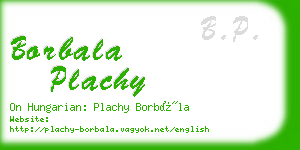 borbala plachy business card